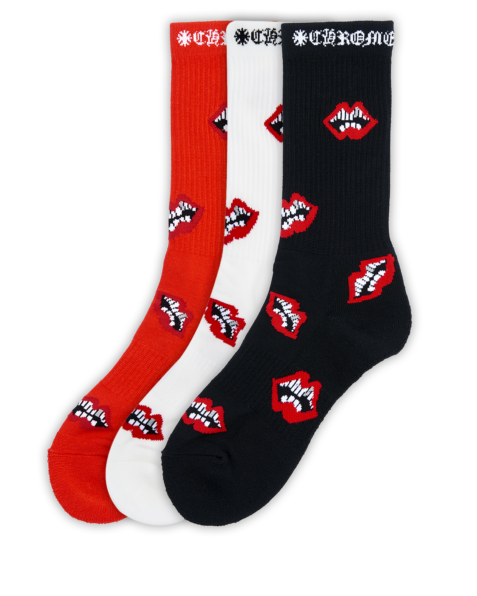 authentic chomper socks - premium designer jewelry front view