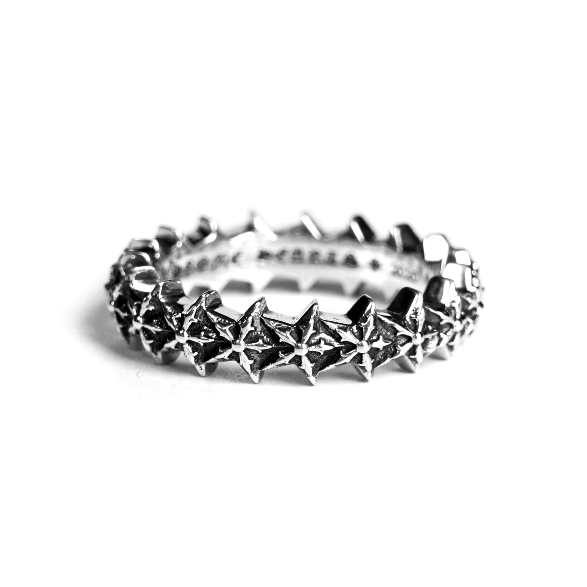 authentic 5 sided star loop ring - premium designer jewelry front view