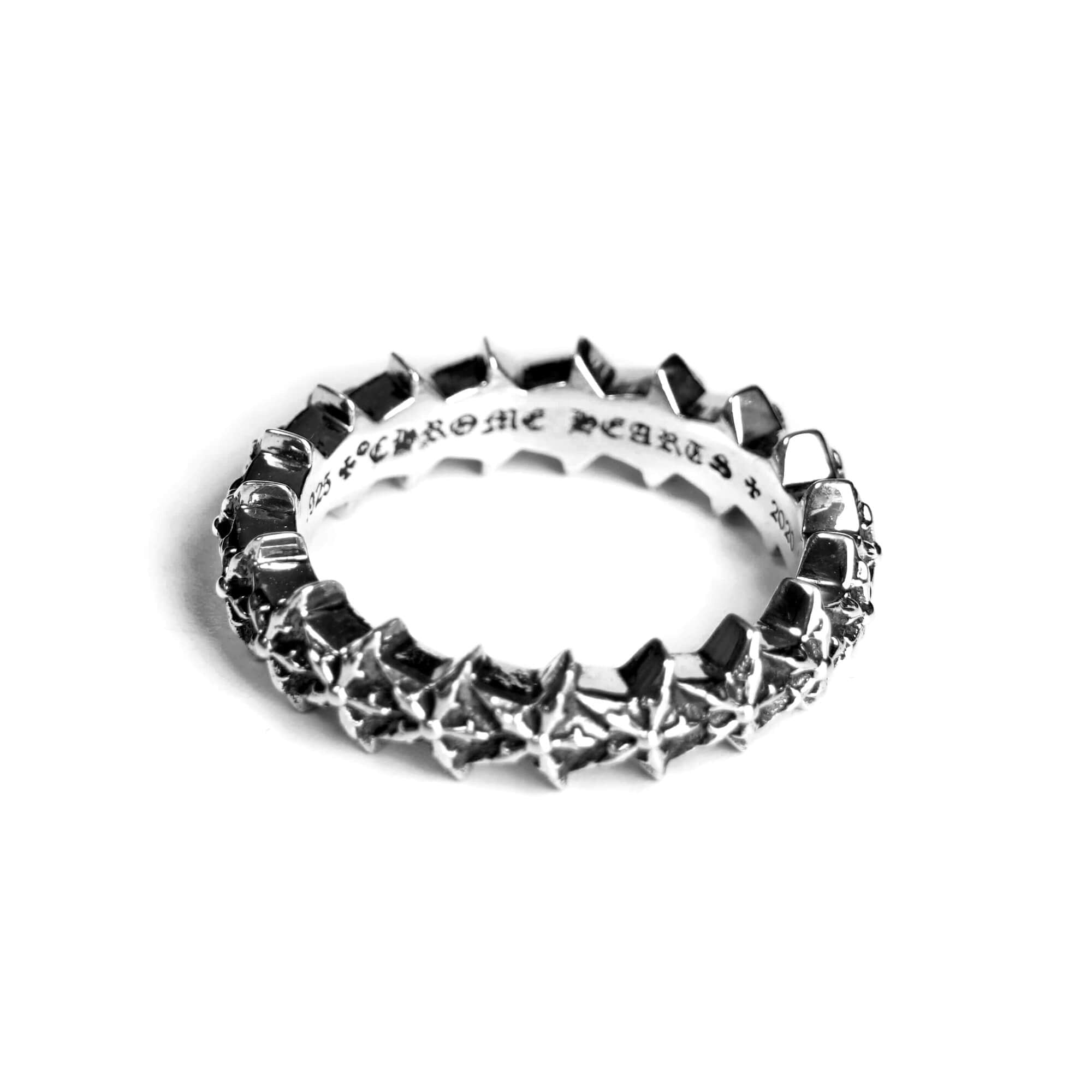 authentic 5 sided star loop ring - premium designer jewelry front view