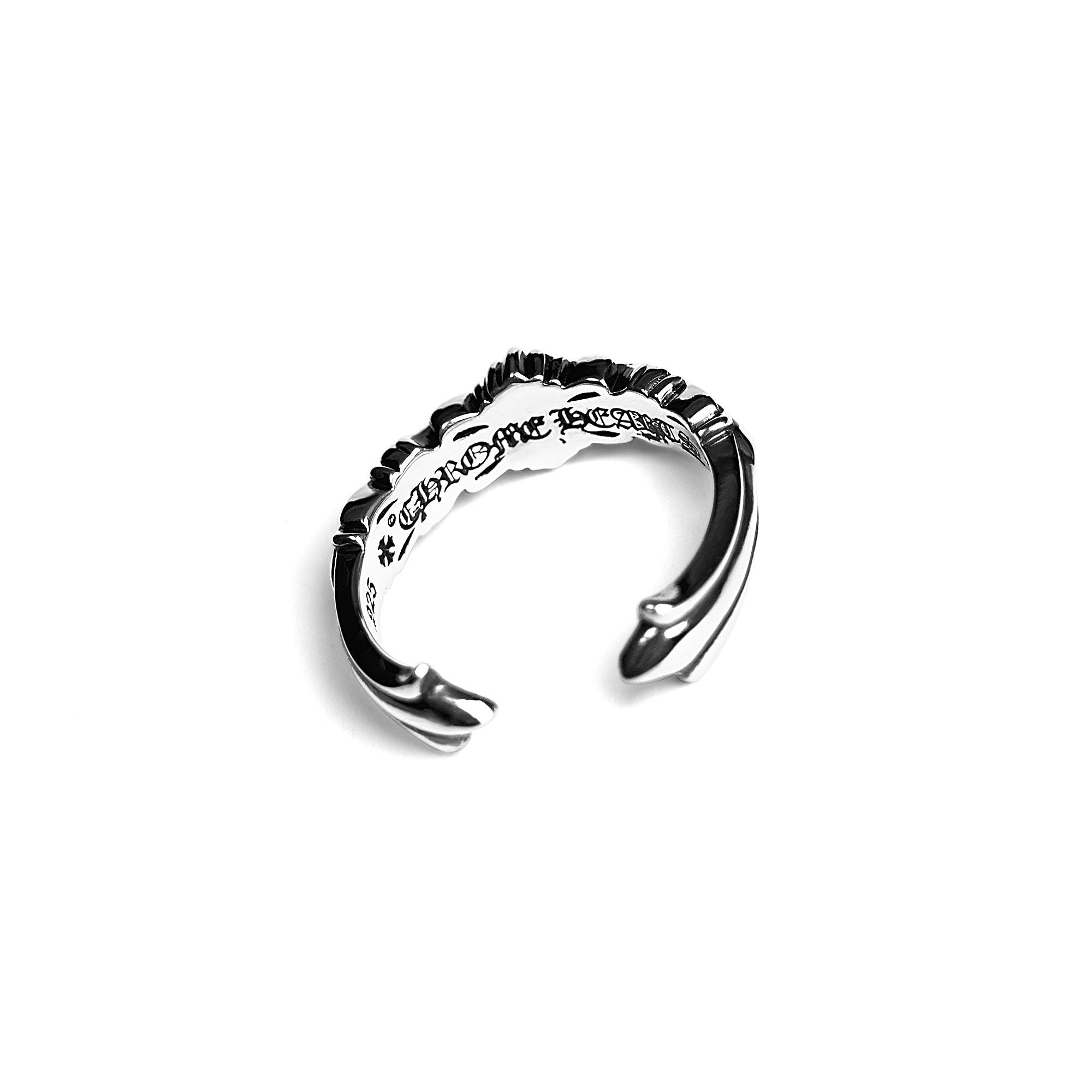 authentic baby double floral cross ring - premium designer jewelry front view