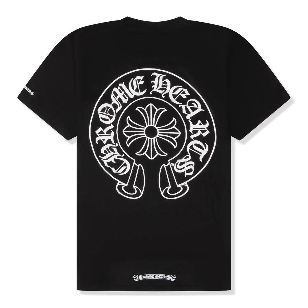 authentic black chrome heart shirt​ - premium designer jewelry front view