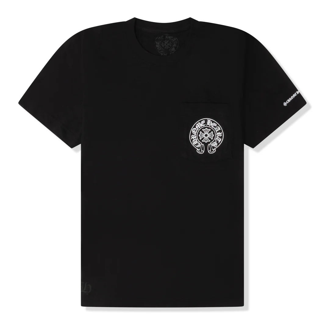 authentic black chrome heart shirt​ - premium designer jewelry front view