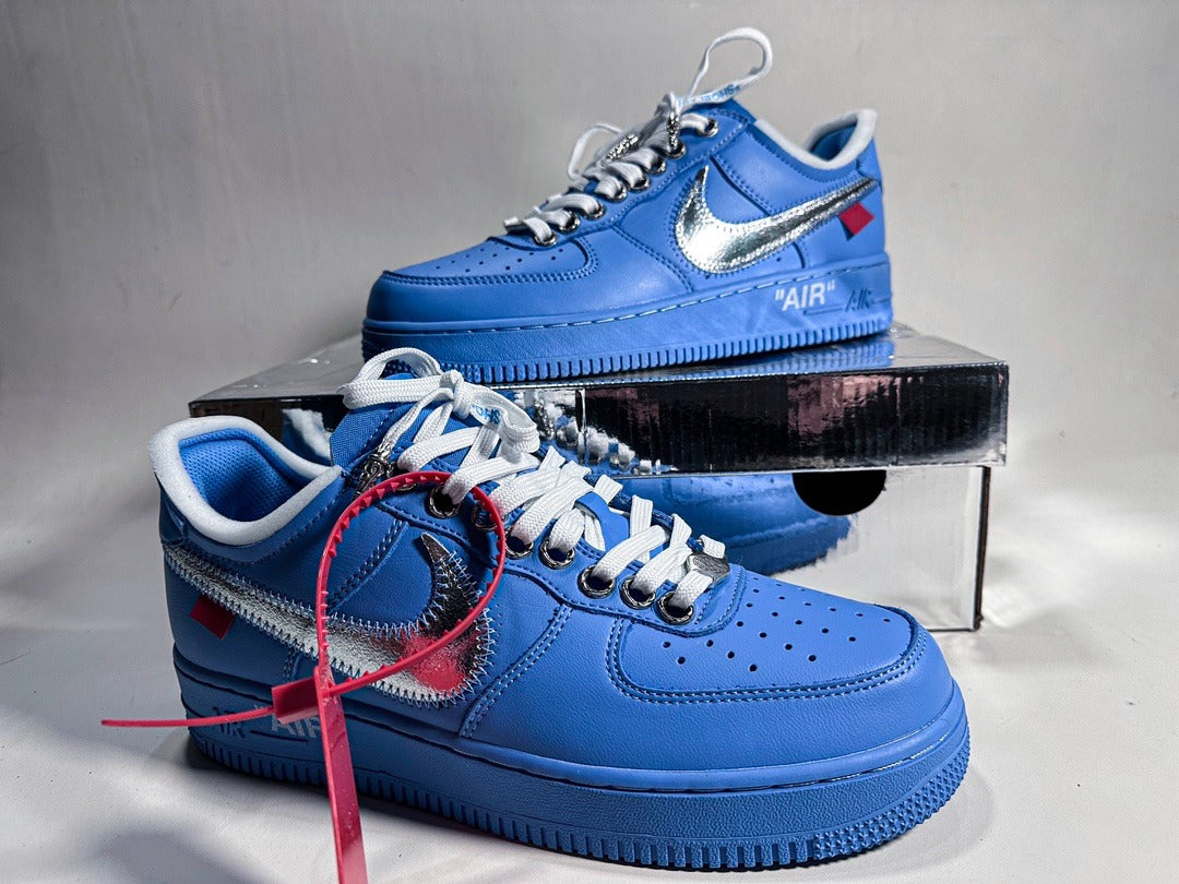 authentic blue chrome hearts air force - premium designer jewelry front view