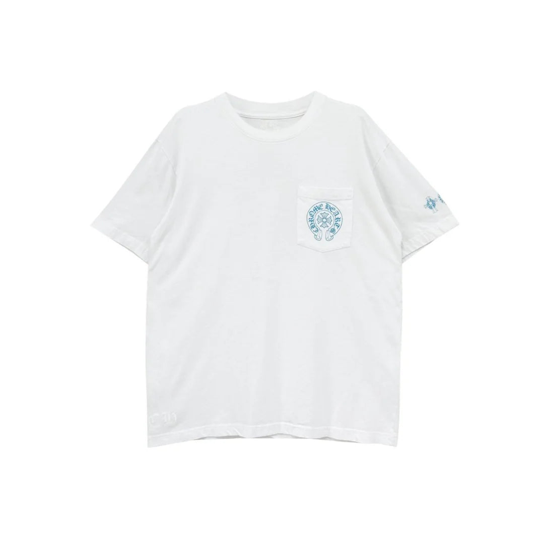 authentic blue triple cross cemetery tee - premium designer jewelry front view
