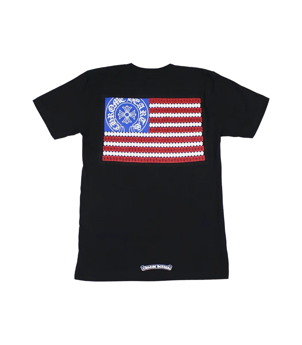 authentic ch american flag t-shirt - premium designer jewelry front view