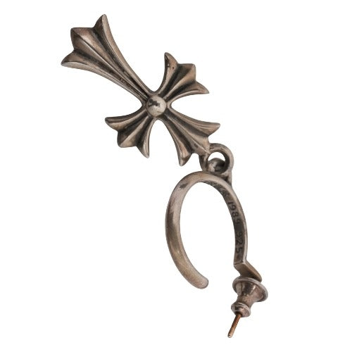 authentic ch cross drop hoop earring - premium designer jewelry front view
