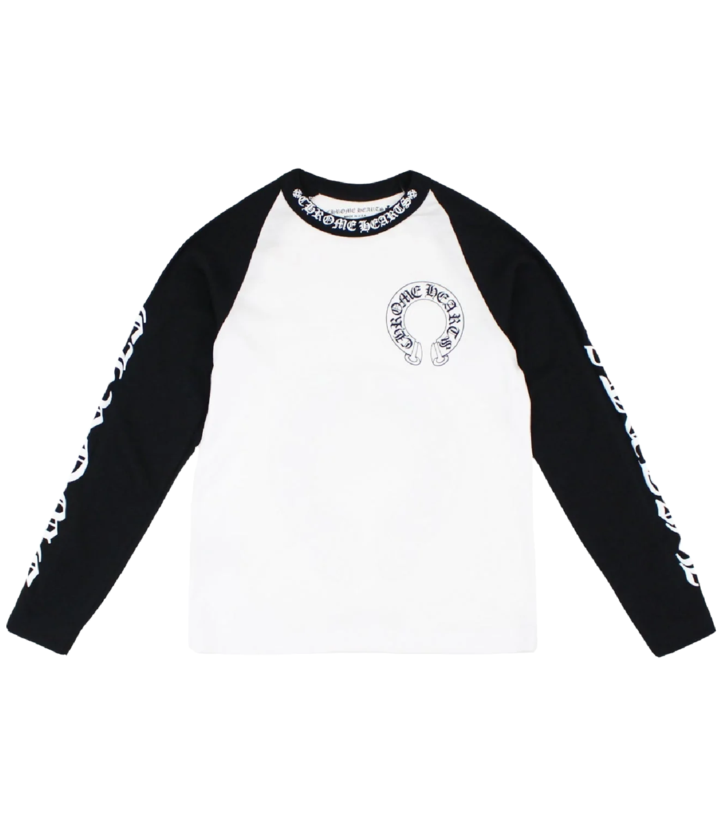 authentic black and white chrome hearts shirt - premium designer jewelry front view