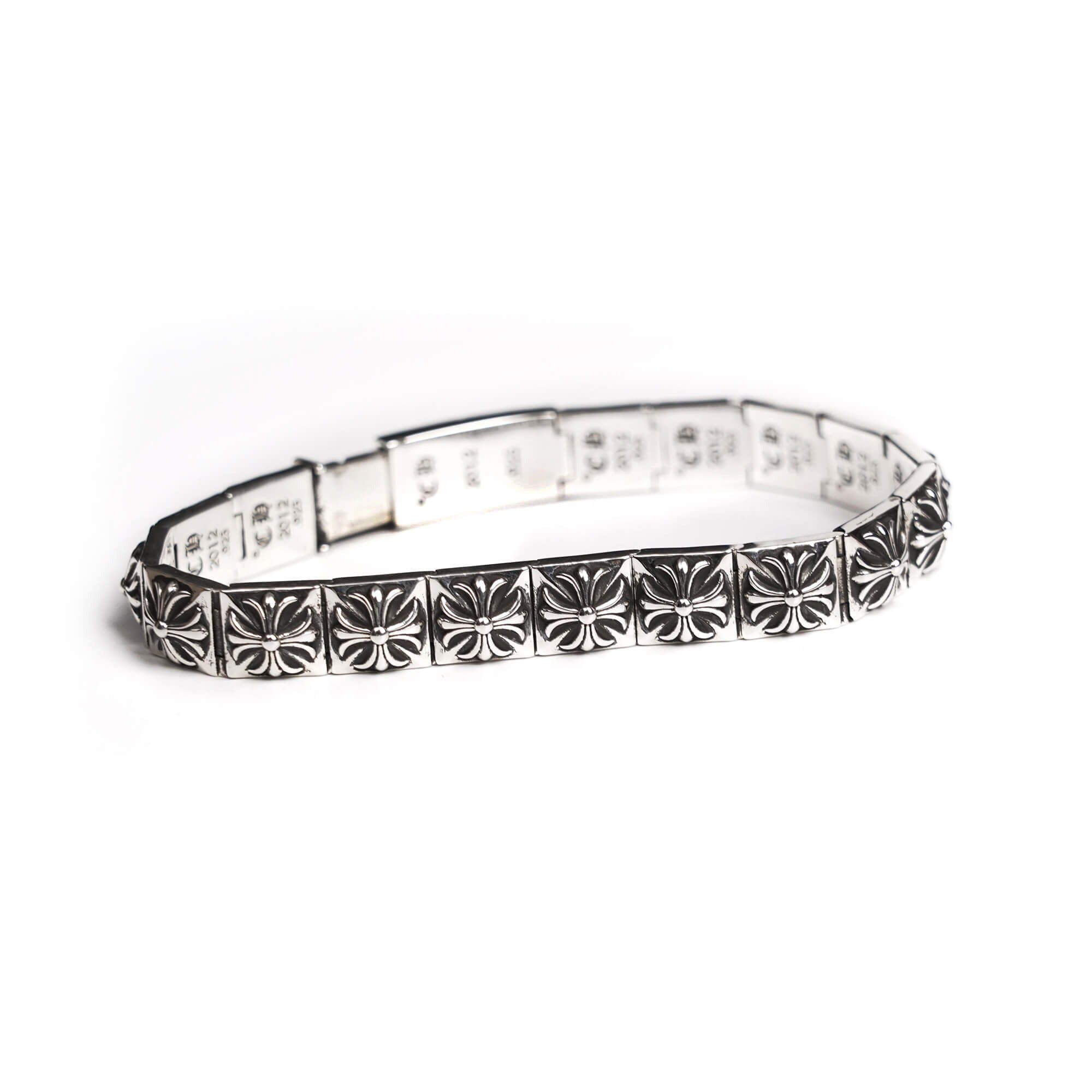 authentic ch plus square pattern bracelet - premium designer jewelry front view