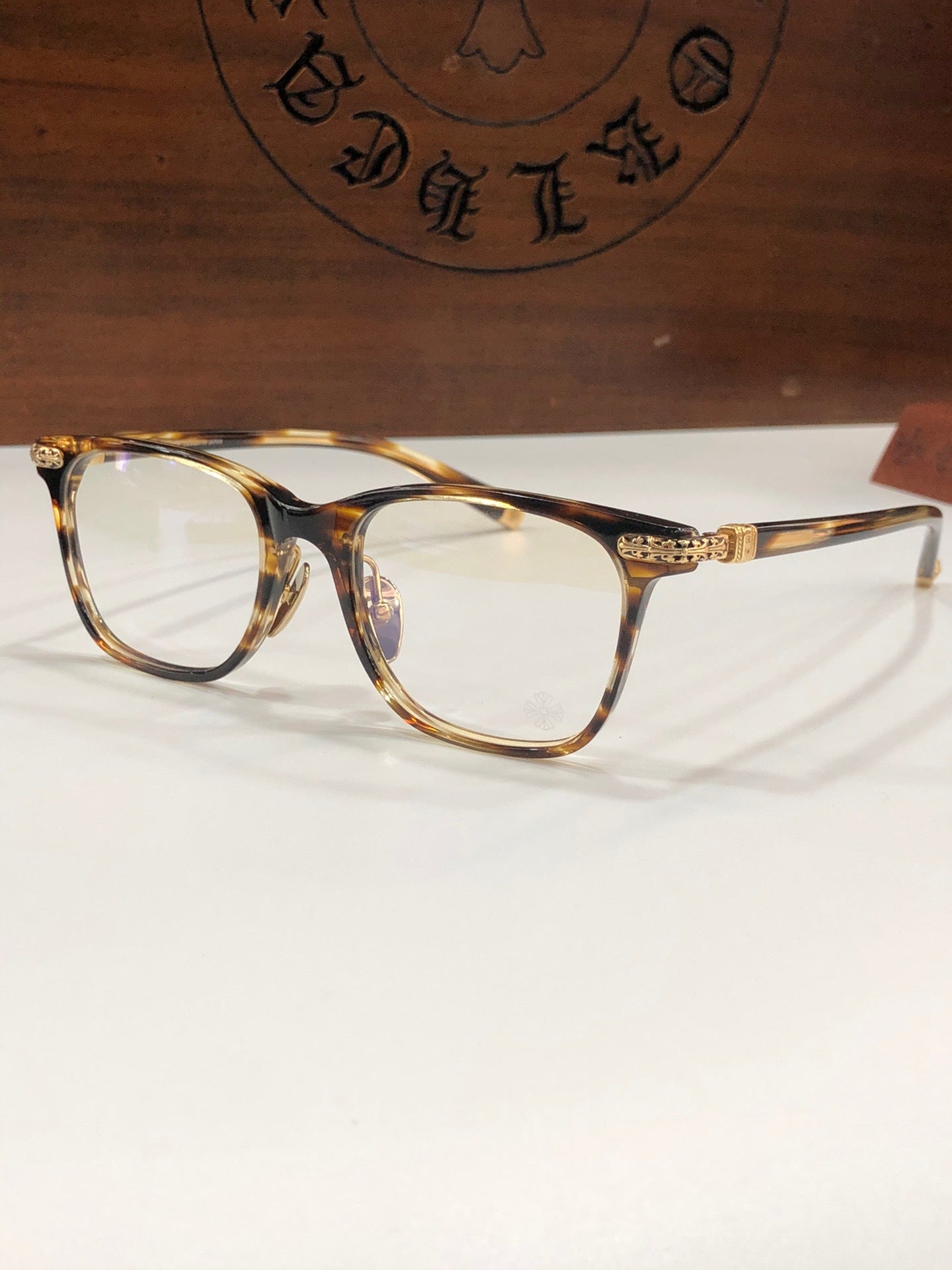 Chrome Hearts Brown Crystal Glasses - Chrome Hearts