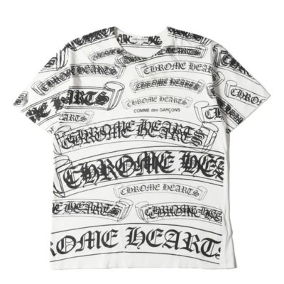 authentic chrome hearts x comme des garcons rare restock black shirt - premium designer jewelry front view