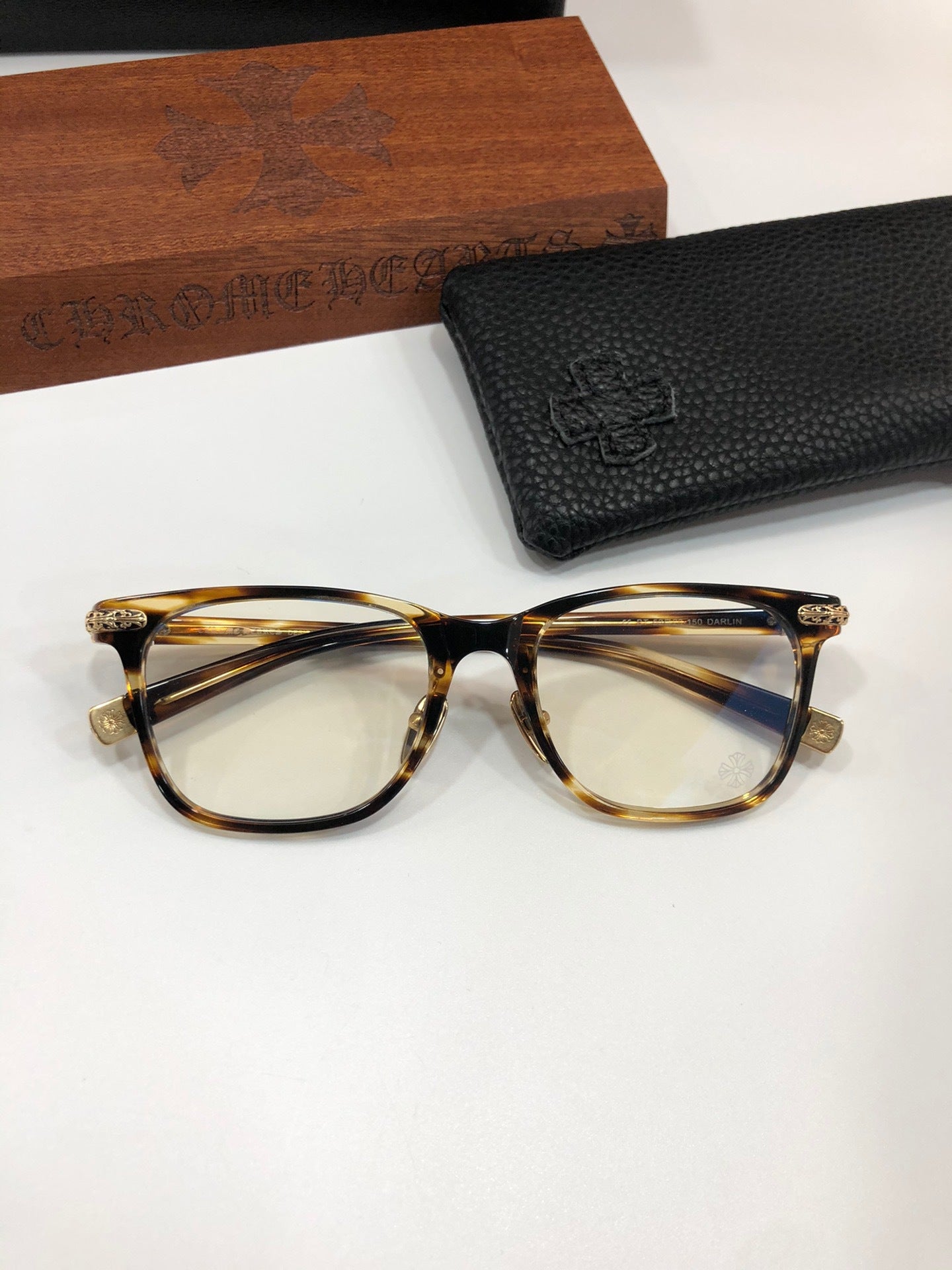 Chrome Hearts DARLIN Camo Brown Crystal Glasses - Chrome Hearts