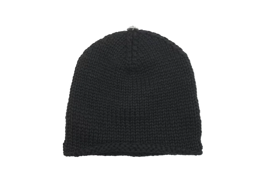 authentic chrome hearts cashmere beanie - premium designer jewelry front view
