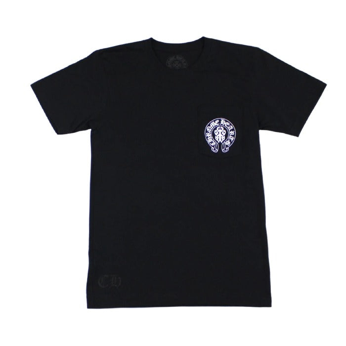 authentic chrome hearts american flag t-shirt – black - premium designer jewelry front view