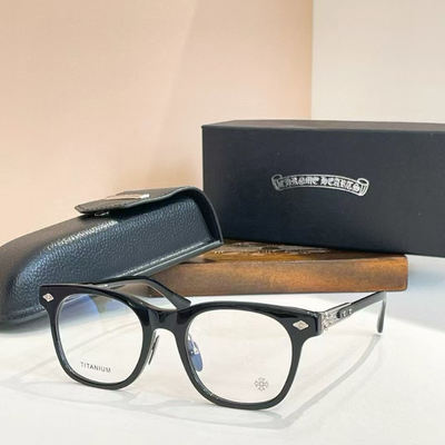 authentic chrome hearts baggins a glasses - premium designer jewelry front view