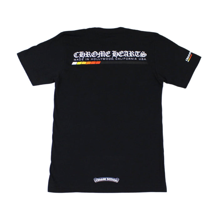 authentic chrome hearts boost t-shirt black - premium designer jewelry front view
