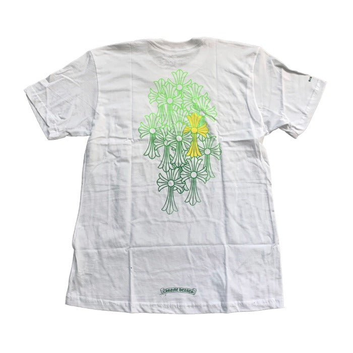 authentic chrome hearts cemetery t-shirt – white - premium designer jewelry front view