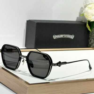 authentic chrome hearts danger zone sunglasses - premium designer jewelry front view