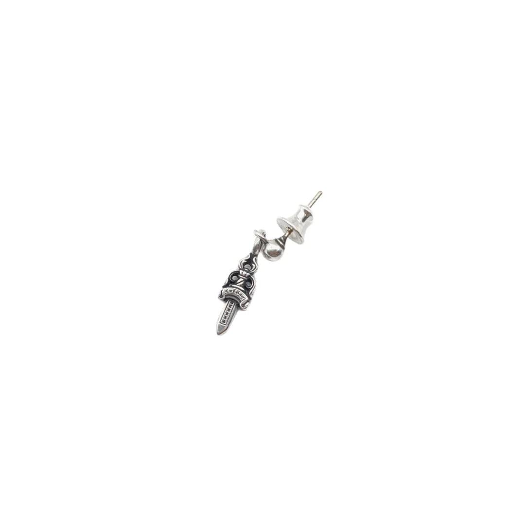 authentic chrome hearts drop earrings - premium designer jewelry front view