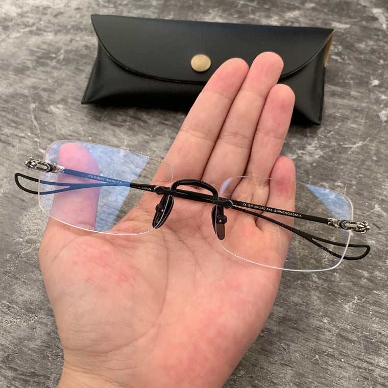 Chrome Hearts Full Black Edition Rimeless Slim Glasses - Chrome Hearts