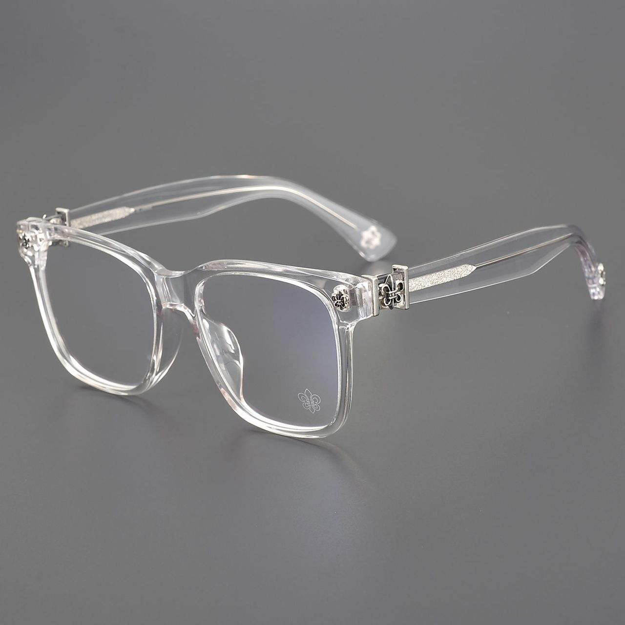 authentic chrome hearts clear glasses​ - premium designer jewelry front view