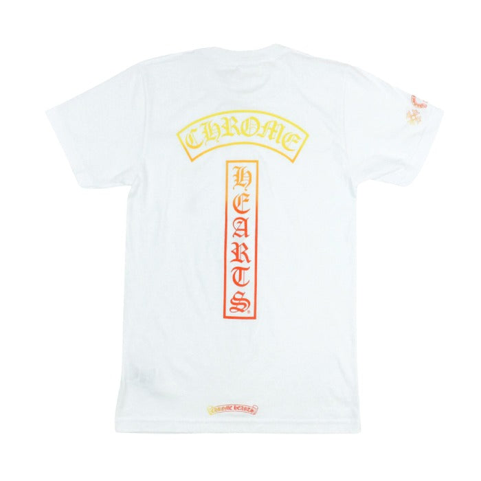 authentic chrome hearts gradient logo t-shirt - premium designer jewelry front view