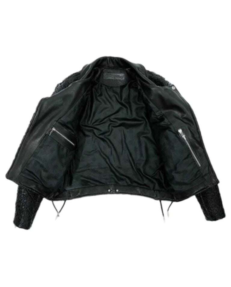 authentic chrome hearts jj dean mathematical jacket - premium designer jewelry front view