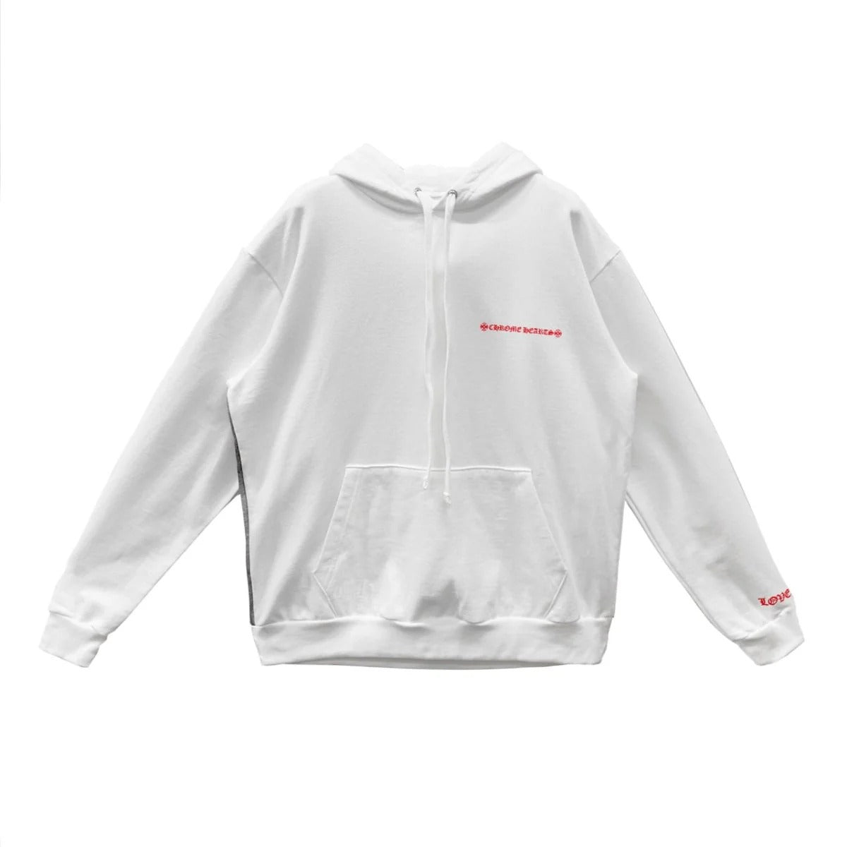 authentic chrome hearts laurie lynn stark love you portrait red letter hoodie - premium designer jewelry front view