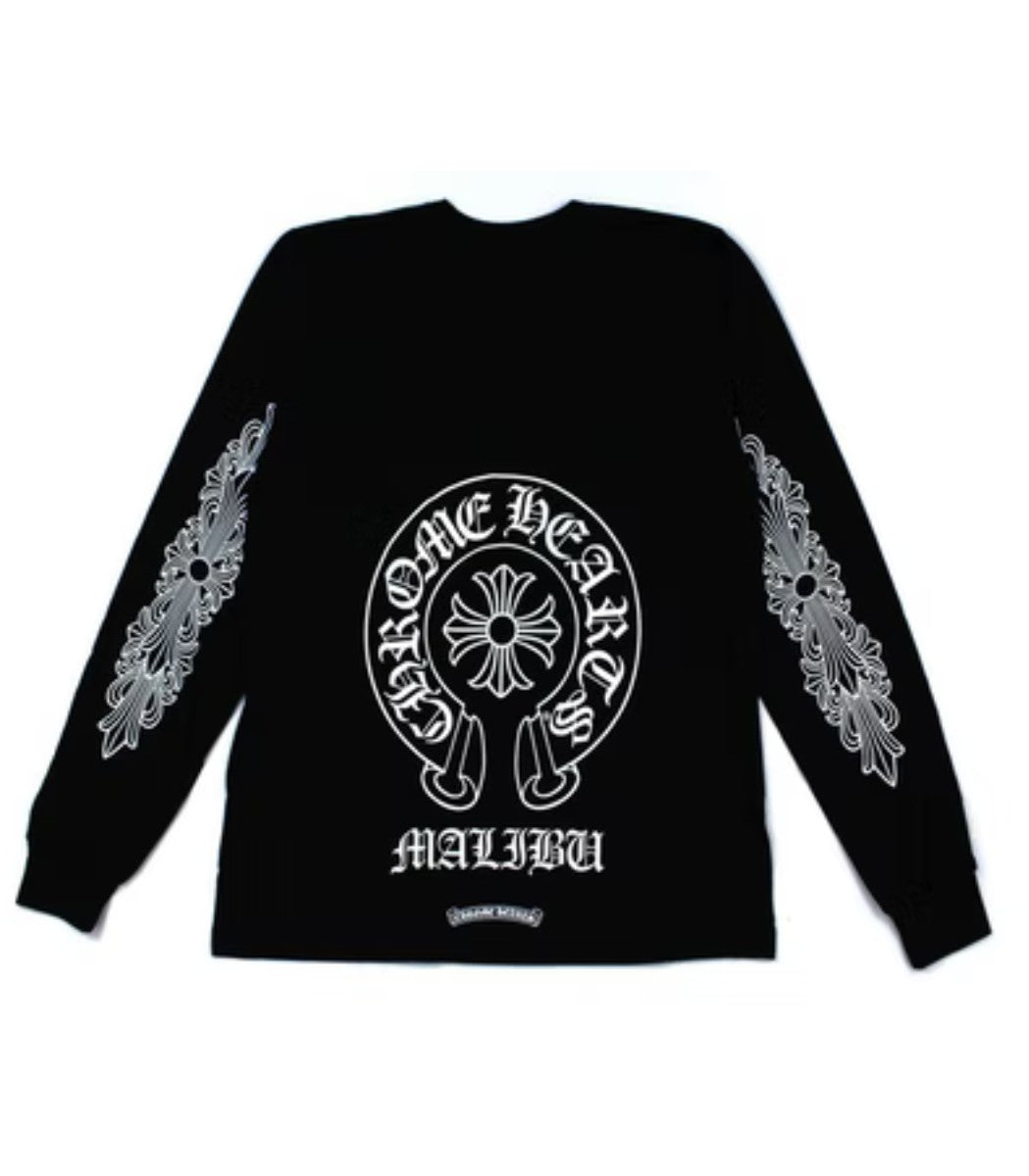 authentic chrome hearts malibu exclusive long sleeve - premium designer jewelry front view