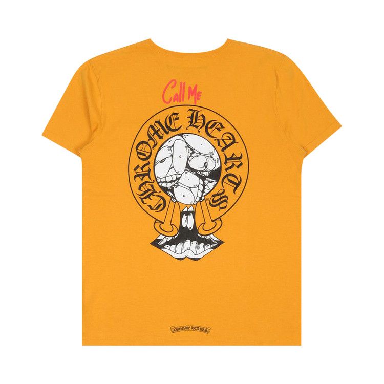 authentic yellow chrome heart shirt - premium designer jewelry front view