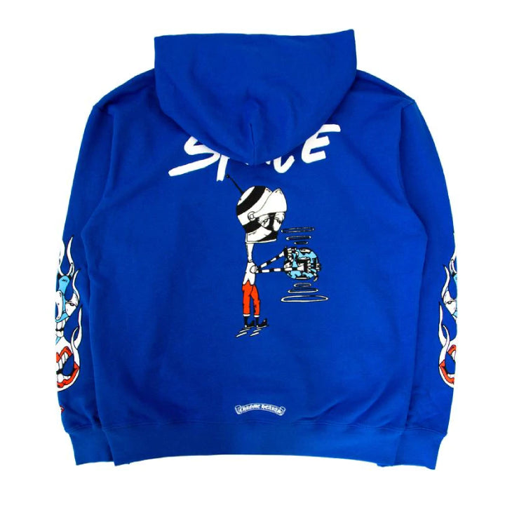authentic chrome hearts matty boy space pullover hoodie - premium designer jewelry front view