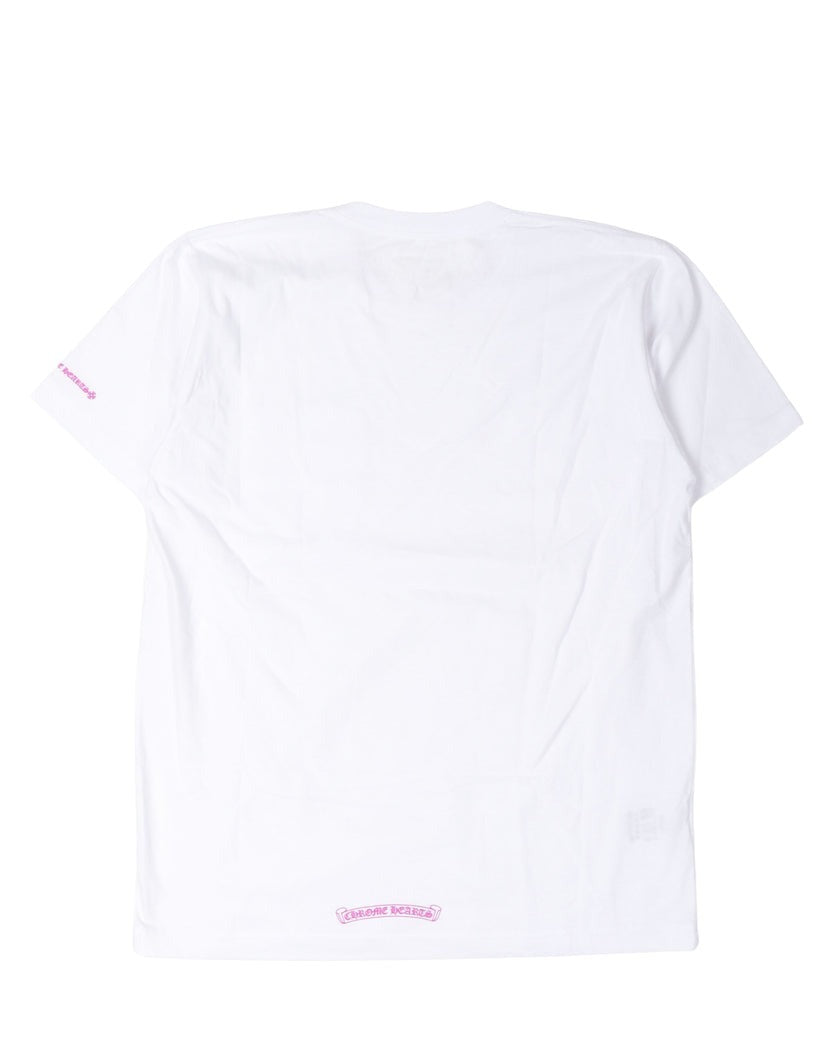 authentic chrome hearts neck logo t-shirt - premium designer jewelry front view