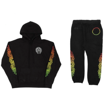 authentic chrome hearts pattern tracksuit - premium designer jewelry front view