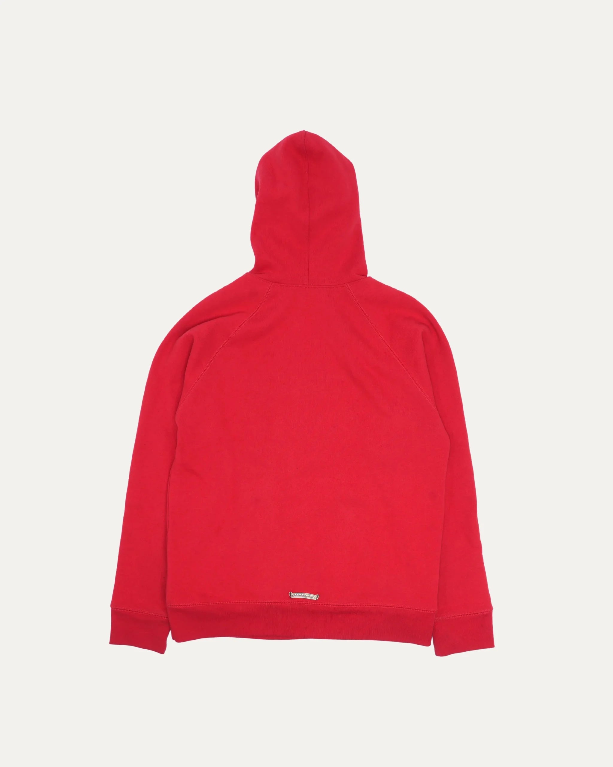 authentic chrome hearts red hollywood king taco & central cee hoodie - premium designer jewelry front view