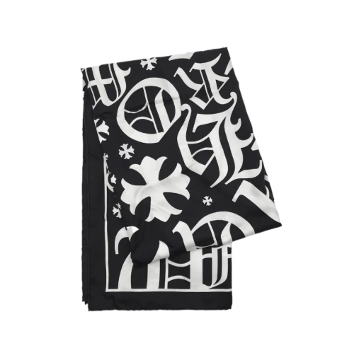 authentic chrome hearts scarf - premium designer jewelry front view