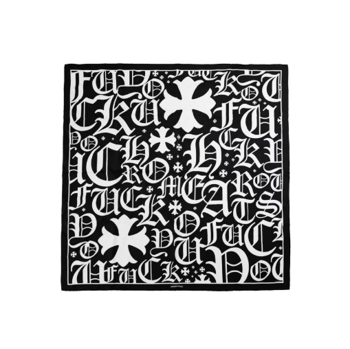 authentic chrome hearts scarf - premium designer jewelry front view
