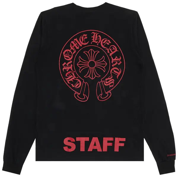 authentic chrome hearts staff shirt - premium designer jewelry front view