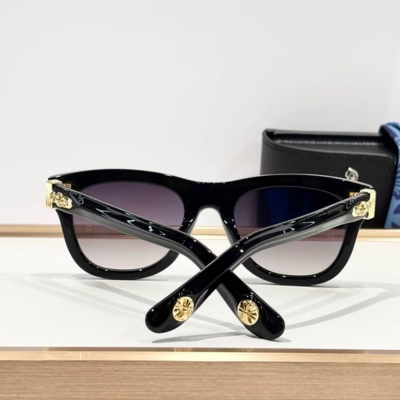 authentic chrome hearts trititsagain sunglasses - premium designer jewelry front view