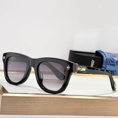 authentic chrome hearts trititsagain sunglasses - premium designer jewelry front view