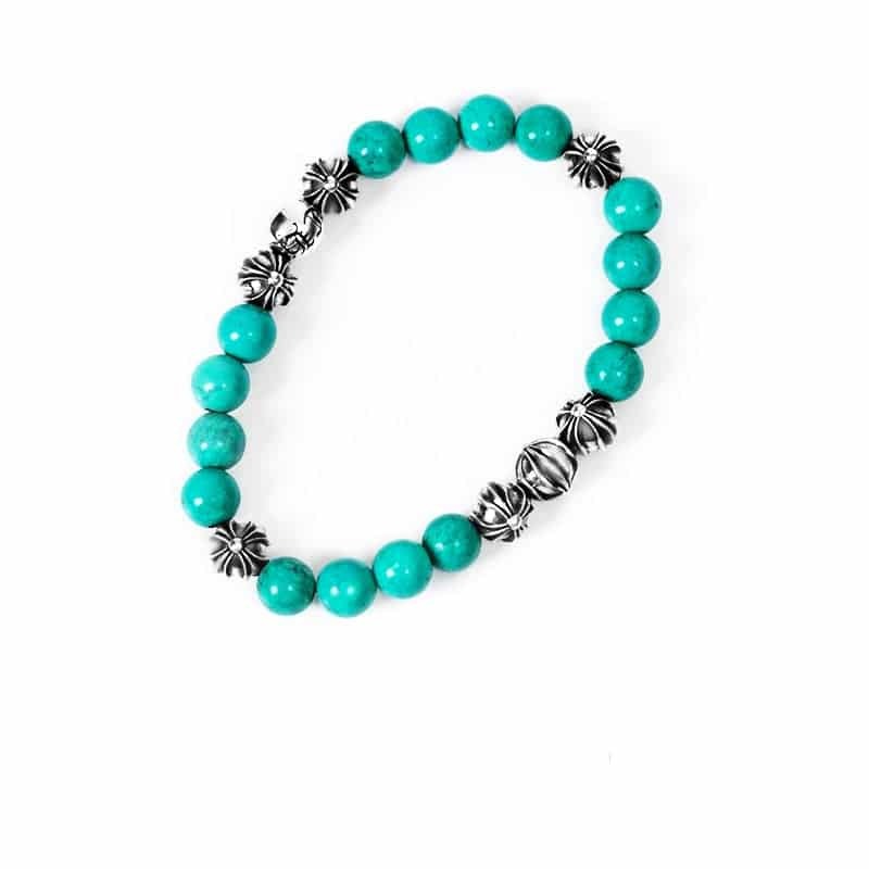 authentic chrome hearts beaded bracelet - premium designer jewelry front view