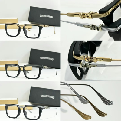 authentic chrome hearts tycoxagain glasses - premium designer jewelry front view