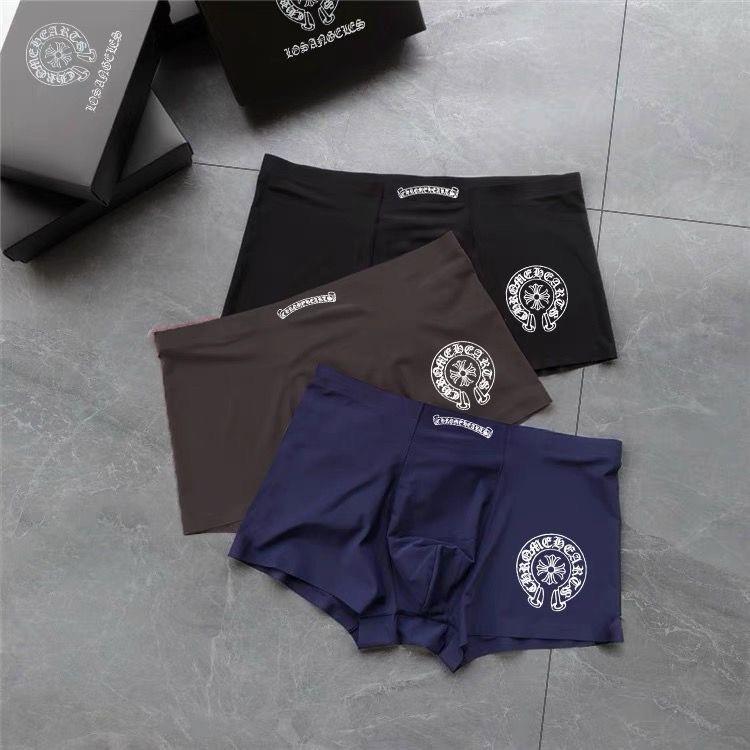 authentic chrome hearts underwear – black navy brown - premium designer jewelry front view