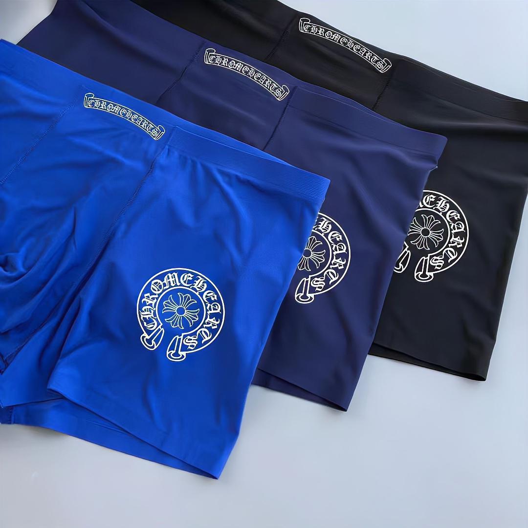authentic chrome hearts underwear – royal blue navy blue black - premium designer jewelry front view