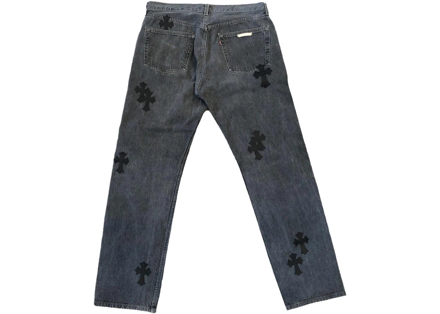 authentic chrome hearts vintage levi’s jeans - premium designer jewelry front view
