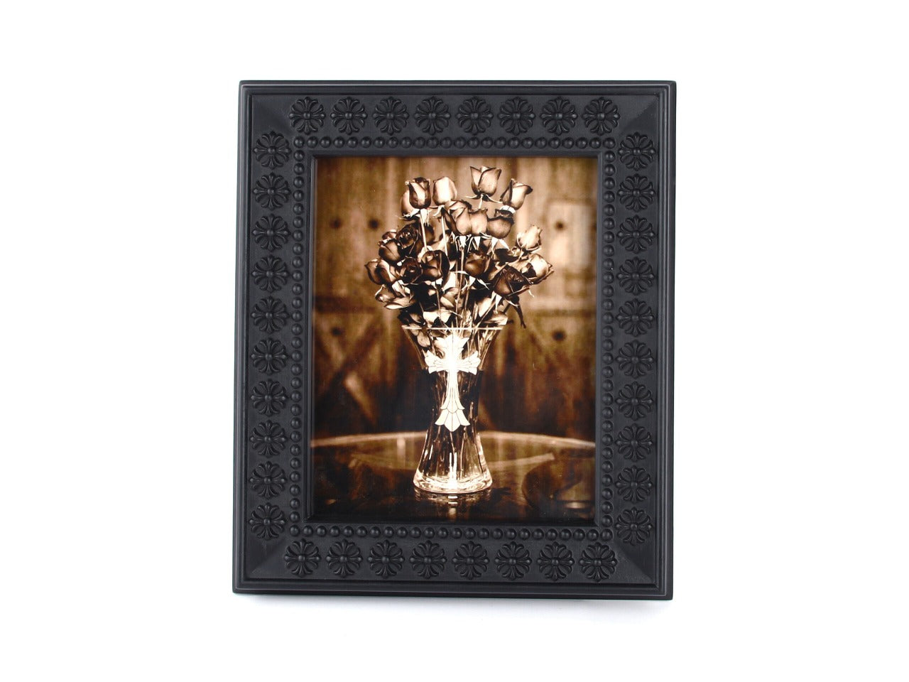 authentic chrome hearts wood frame magazine - premium designer jewelry front view