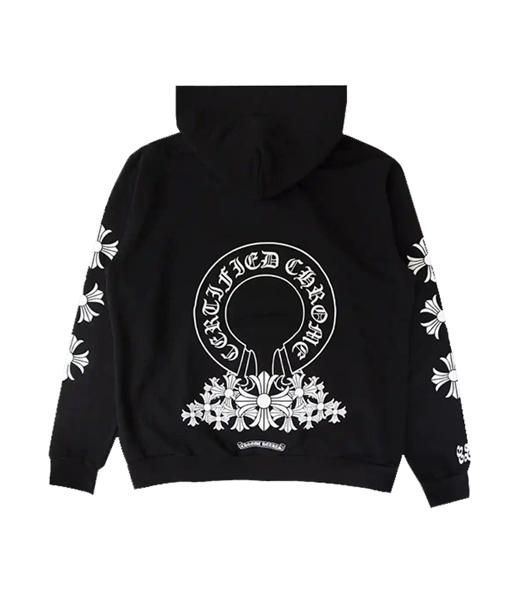 authentic chrome hearts x drake certified lover boy hoodie - premium designer jewelry front view