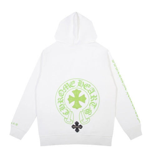 authentic chrome hearts cross hoodie - premium designer jewelry front view