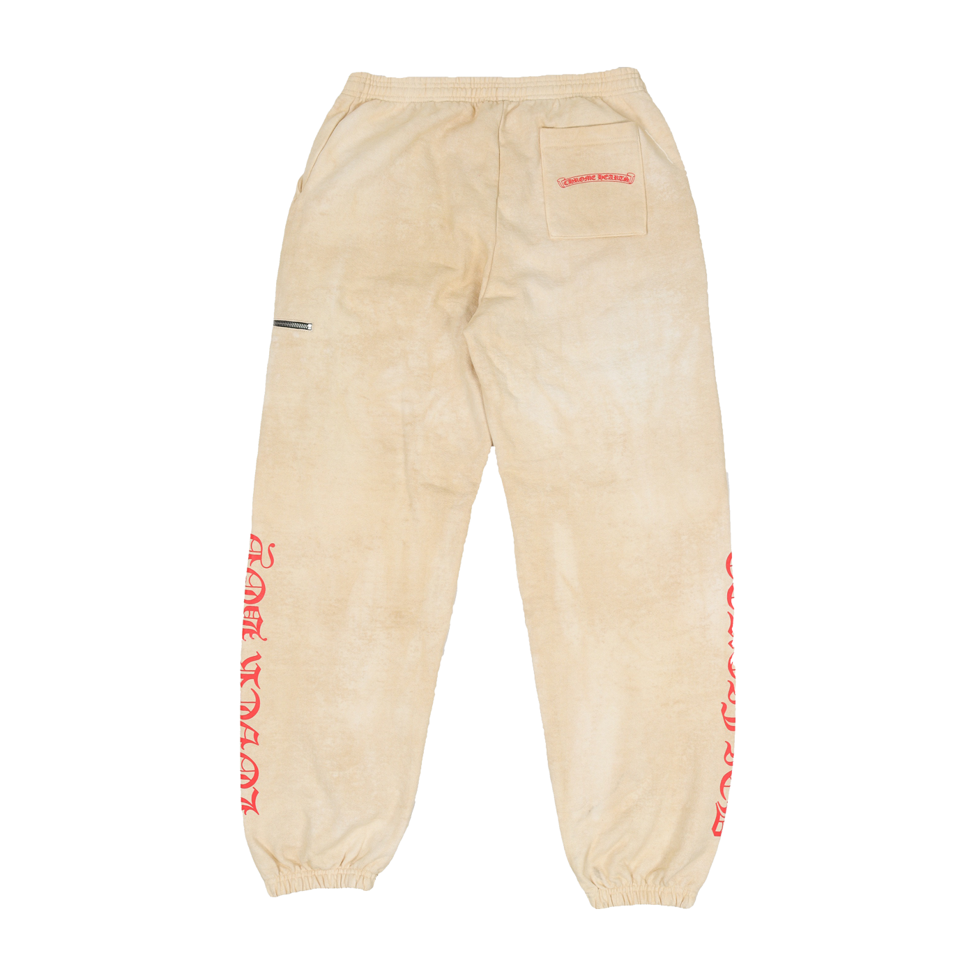 authentic chrome hearts x drake “certified lover boy” friends & family sweatpants - premium designer jewelry front view