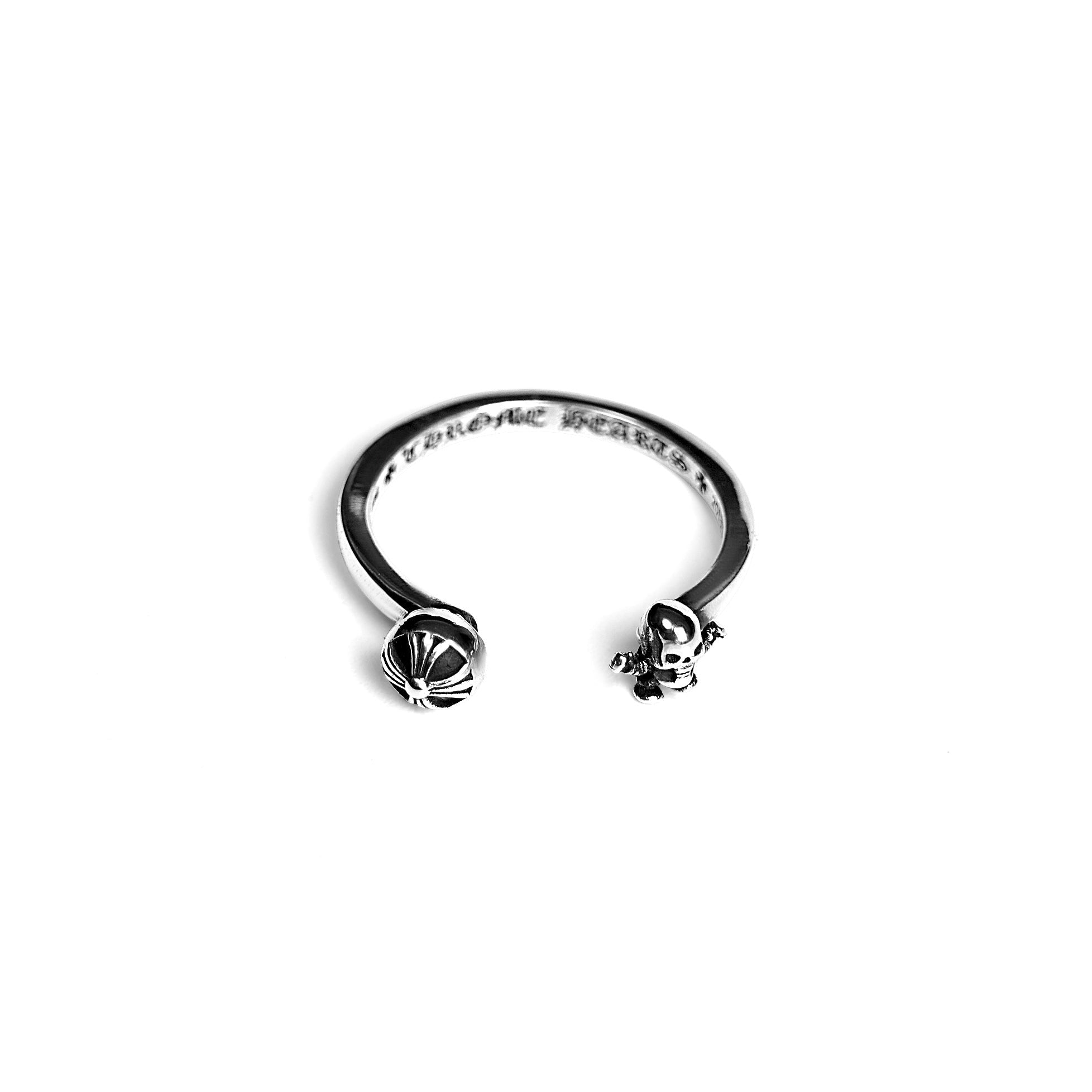 authentic foti harris teeter crossball ring - premium designer jewelry front view