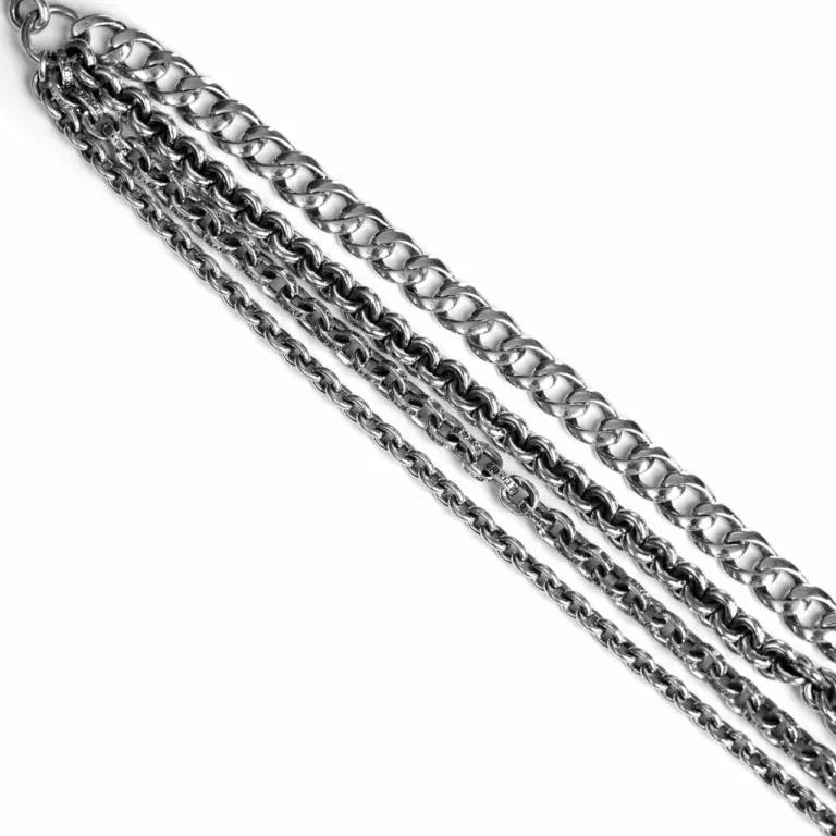 authentic multi-chain bracelet - premium designer jewelry front view