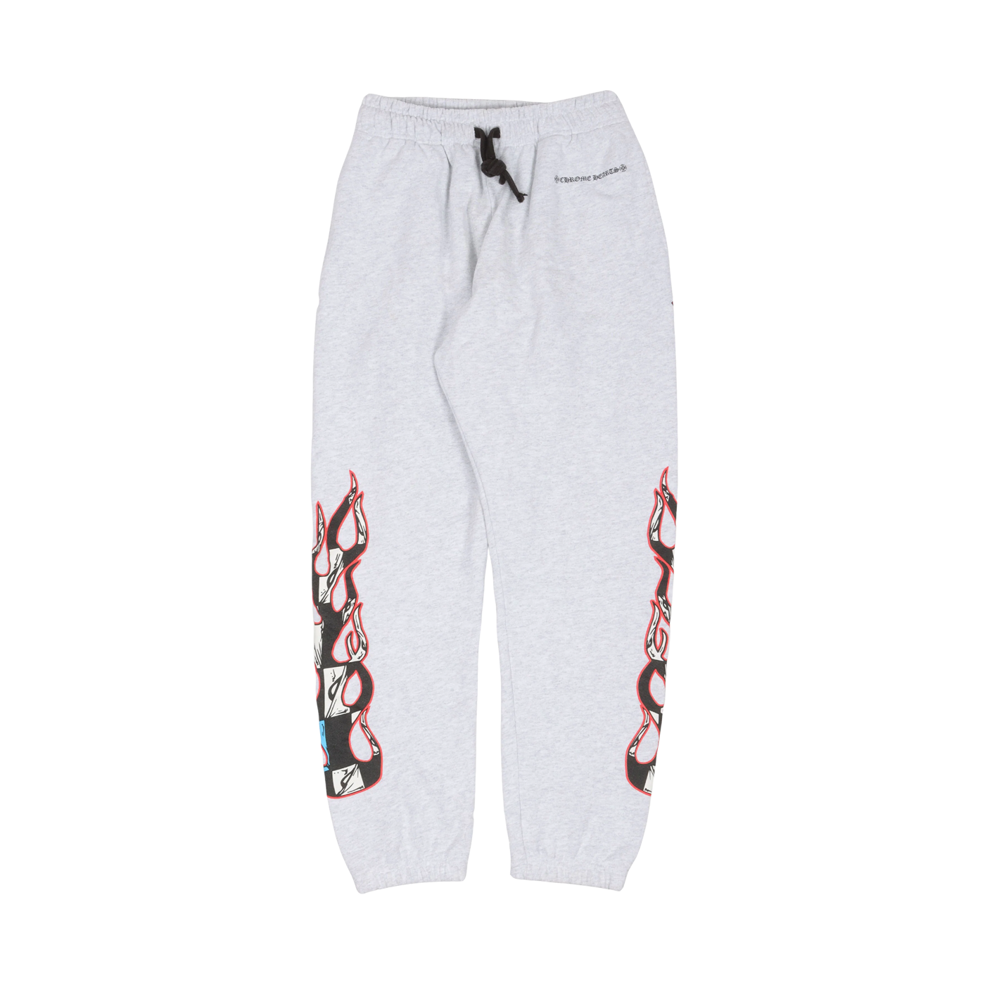 authentic chrome hearts x matty boy brain flame sweatpants - premium designer jewelry front view